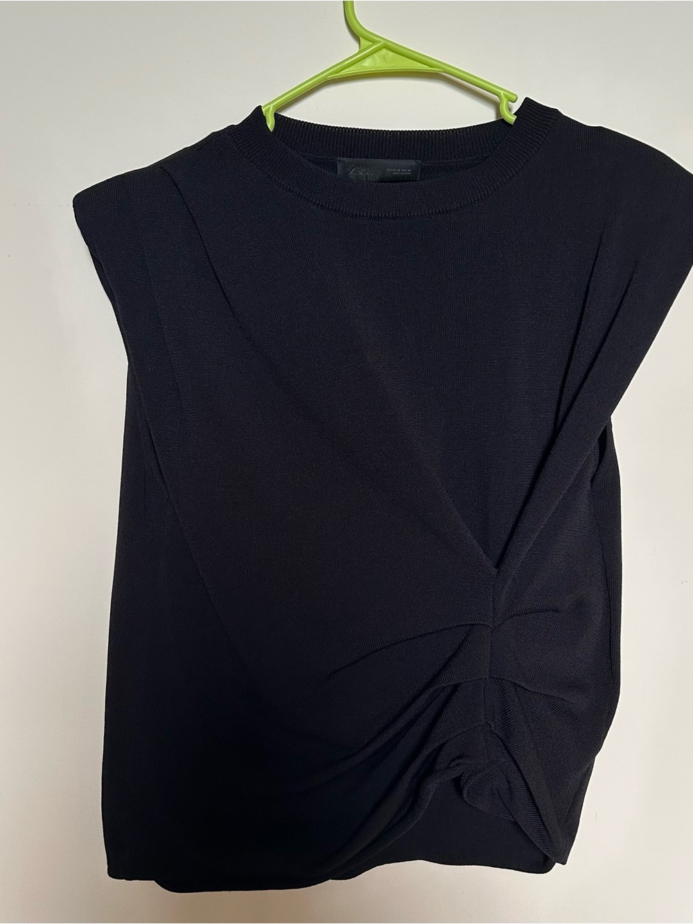 Zara Black Sleeveless Twist Front Top